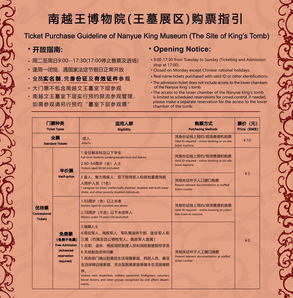 南越王博物院（王墓展区）购票指引